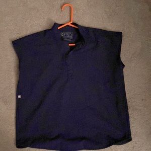 FIGS Rafaela Navy Scrub Top